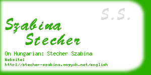 szabina stecher business card